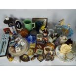 A mixed lot to include ceramics, glassware, framed pictures and other, two boxes.