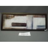 A pair of decorative prints in modern frames, approximately 34 cm x 99 cm image size.
