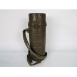 A German Bundeswehr gas mask canister, approximately 33 cm (h).