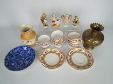 Lot comprising ceramics to include continental figurines and tea wares,