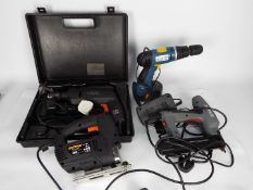 Power tools to include drills, jigsaw and similar.