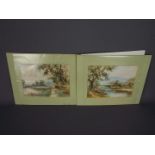 Two unframed watercolours, late 19th or