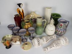 Mixed ceramics to include Arthur Wood, B