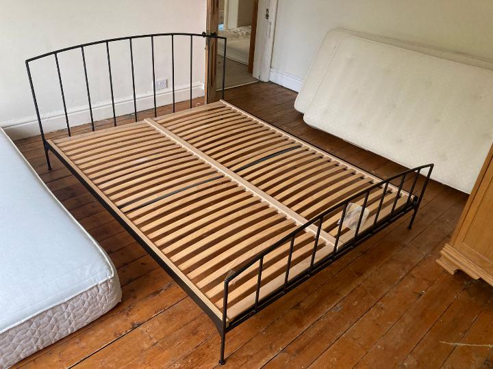 A metal framed double bed. - Image 2 of 2