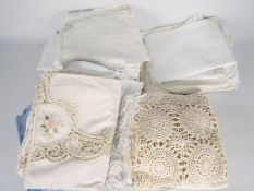 A quantity of vintage linen.