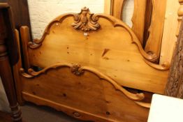 King size pine four poster bed frame.