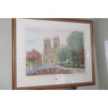 Alan Stuttle, York Minister, watercolour, 52cm by 73cm, framed.