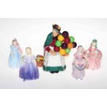 Four small Royal Doulton figures, Wendy, Lucy Ann, Marie and Bo Peep,