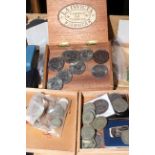 Collection of coinage including 1991 UK silver proof one pound coin with COA in box,
