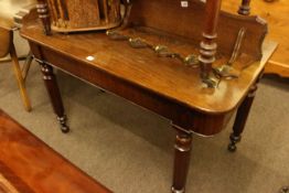 19th century mahogany dining table end or side table, and mahogany drop leaf sofa table (2).