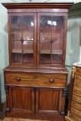 19th Century mahogany secretaire bookcase,