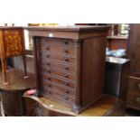 19th Century table top specimen chest of eight drawers, 63cm by 46cm by 67cm.