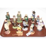 Collection of Eleven Beswick animal figures including three piece band.