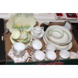 Five boxes of various teaware, Coalport 'Camelot' coffee ware,