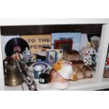 Novelty teapots, character jugs, Titanic model and bell, face plaques, Mickey Mouse ornaments, etc.