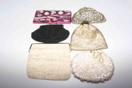 Collection of fourteen evening bags.