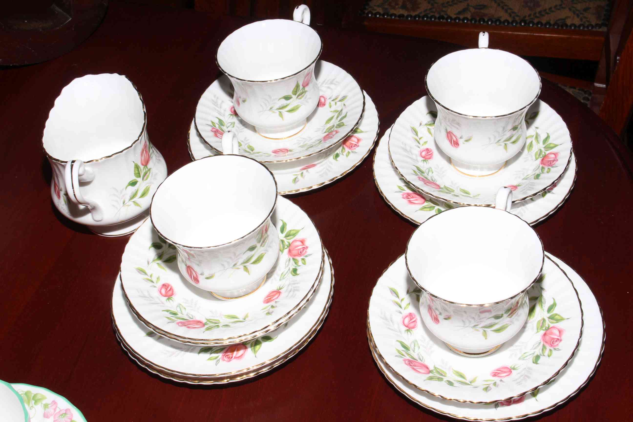 Royal Worcester eighteen piece tea set and Paragon part tea set. - Image 2 of 2