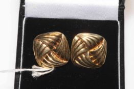 Pair Gents 9 carat gold cufflinks.