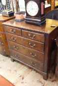 19th Century oak and four height chest of graduated drawers on bracket feet, 96cm by 56cm by 99cm.