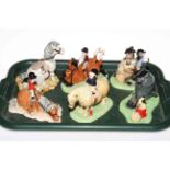 Six Royal Doulton limited edition Thelwell models. Condition: All Good.
