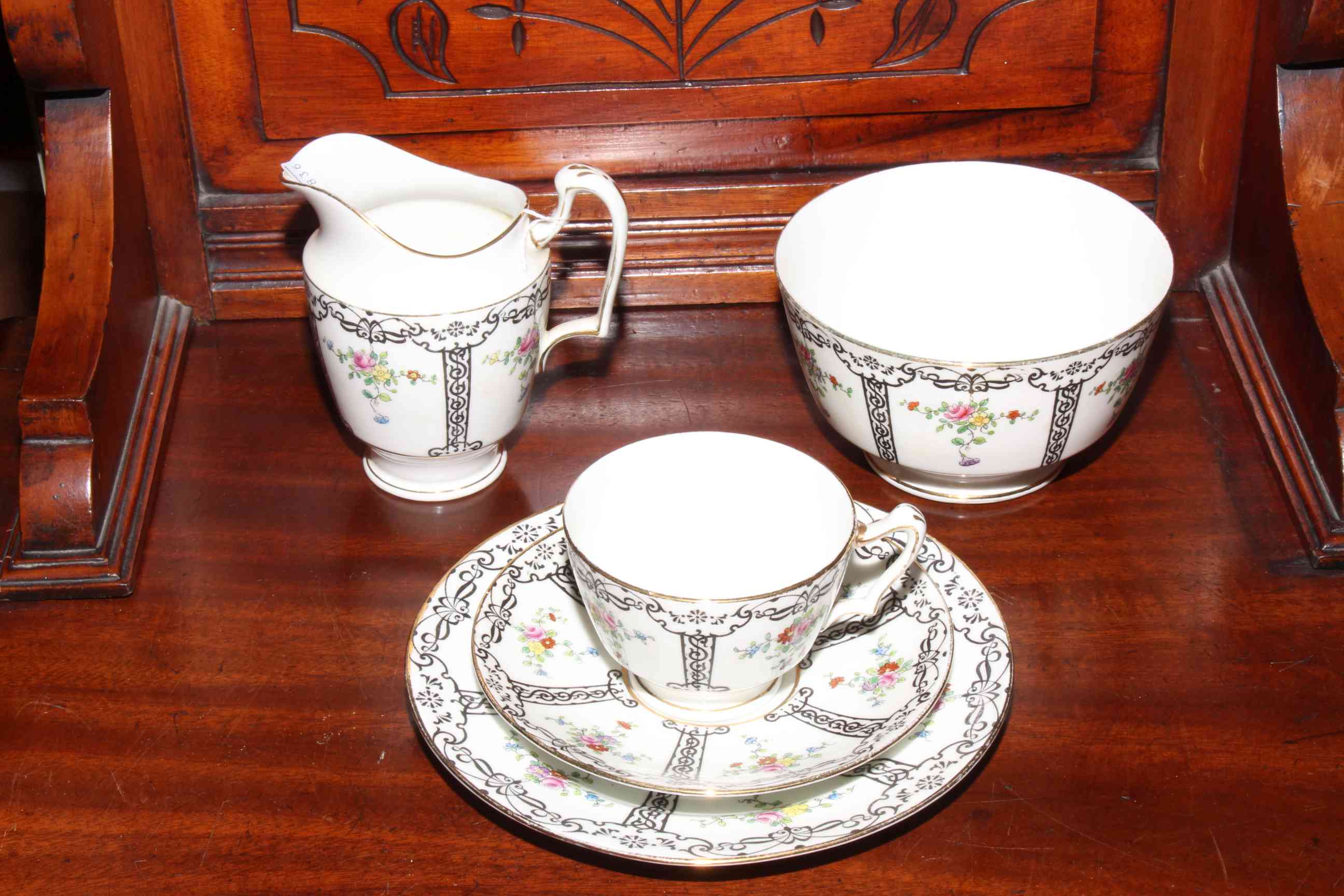 Crown Staffordshire twenty piece tea set, pattern no. 9380.