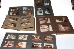 Five albums of vintage photographs, mid 20th Century.