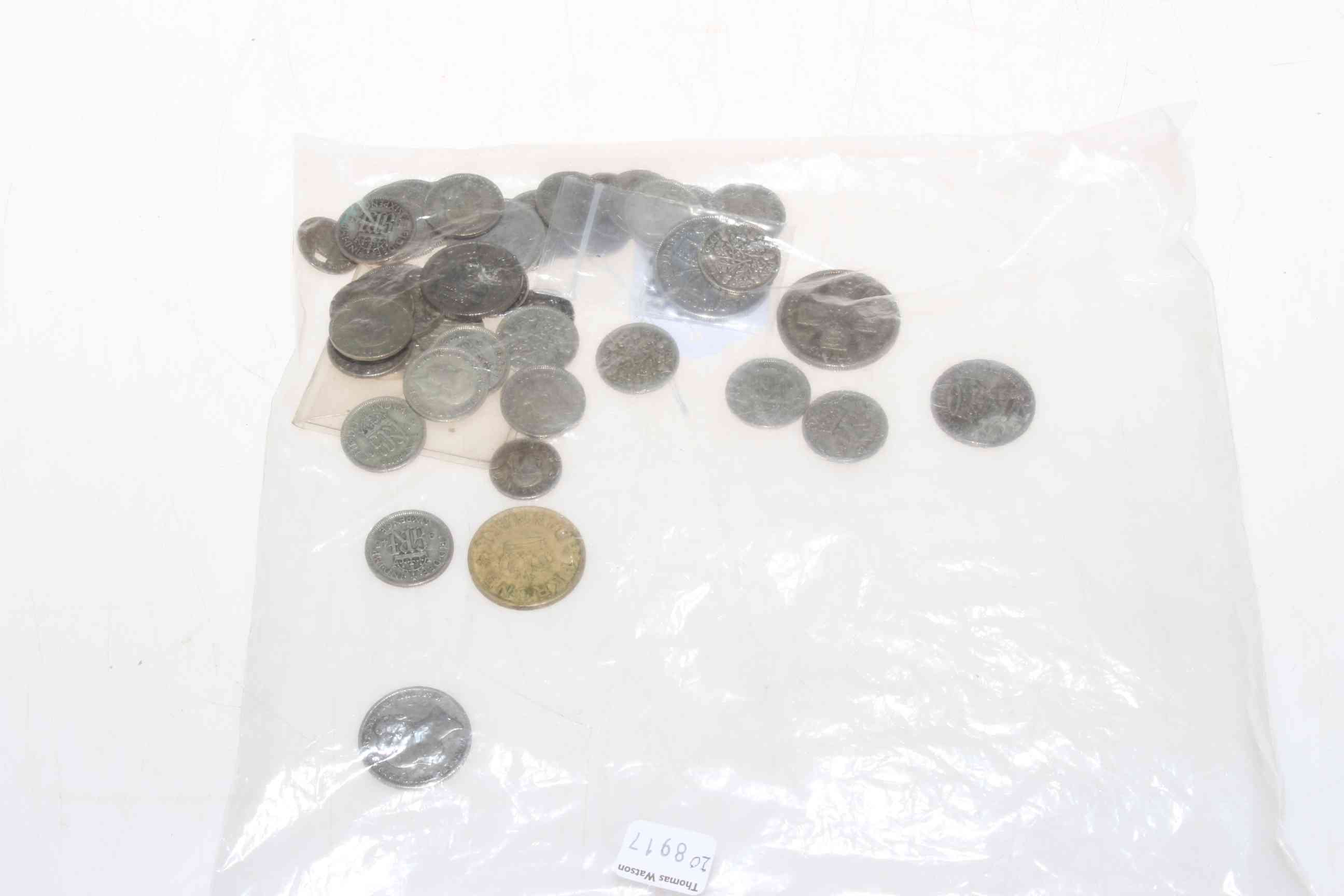 Collection of mostly silver coinage, sixpences, etc. - Image 2 of 2