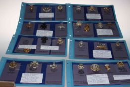 Twenty six Army cap badges for Historic Great British Regiments complete with regimental battle