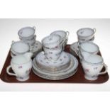 Shelley 'Charm' 13756 thirty two piece tea set,