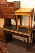 Early 20th Century oak two drawer writing table,