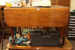 19th Century mahogany dining table end or side table on octagonal tapering legs and 19th Century