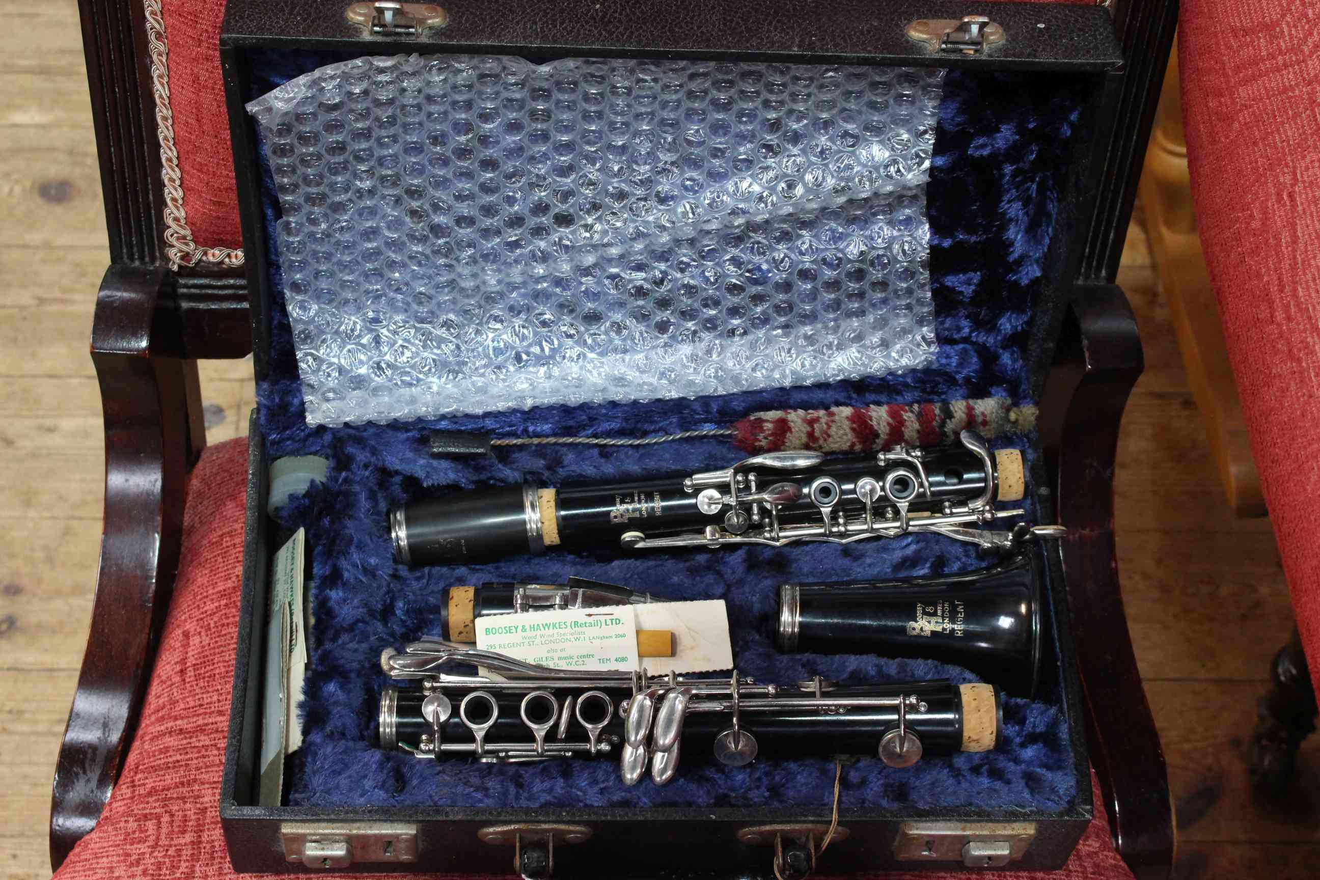 Boosey & Hawkes cased clarinet. This clarinet is in good condition.