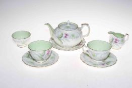 Aynsley 'Wayside' tea for two, eight pieces (one side plate).