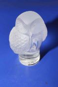 Lalique owl, 8.5cm.