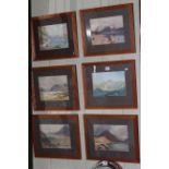 Set of six framed Heaton Cooper Lakeland prints, all in glazed frames.