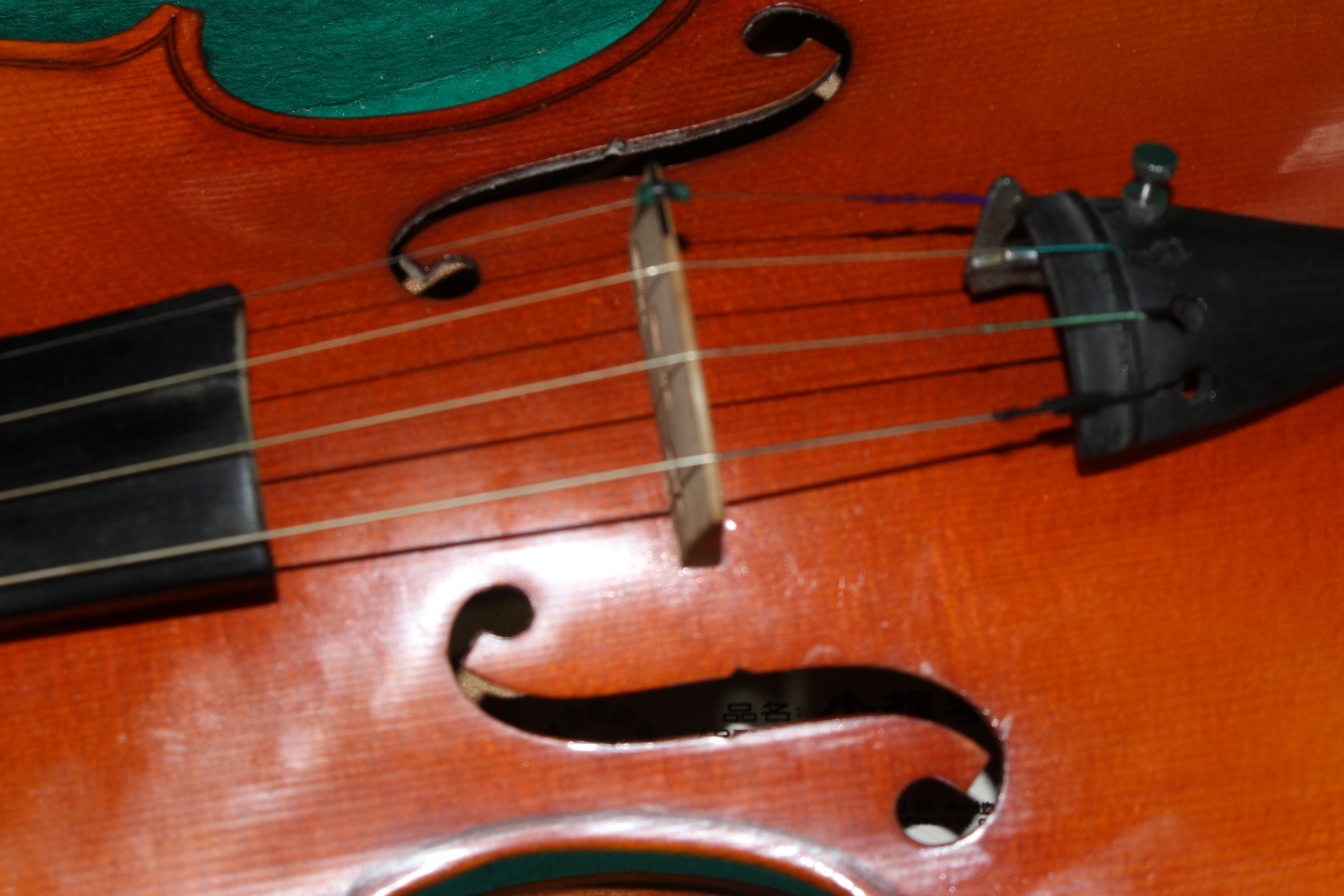 Two cased violins with bows (one 3/4 size). Condition: 3/4 violin in fairly poor condition. - Image 13 of 14