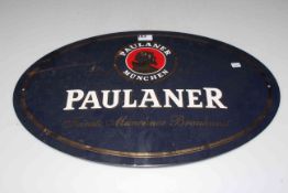 Paulaner Brewer metal sign.