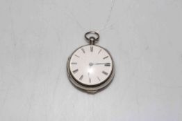 Victorian silver gents pocket watch,with rack lever movement, signed Litherland Davies, Liverpool,