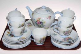 Shelley twenty three piece Summer Bouquet tea set including teapot, pattern no.