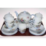 Shelley twenty three piece Summer Bouquet tea set including teapot, pattern no.