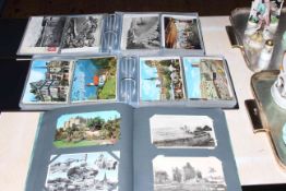 Five albums of mostly 1950's and later postcards.