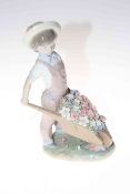 Lladro 'Wheelbarrow with flowers' No. 1283, designed by Francisco Catala retired 1992, 24.