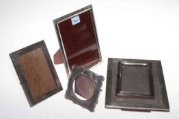 Collection of five various silver mounted photograph frames.