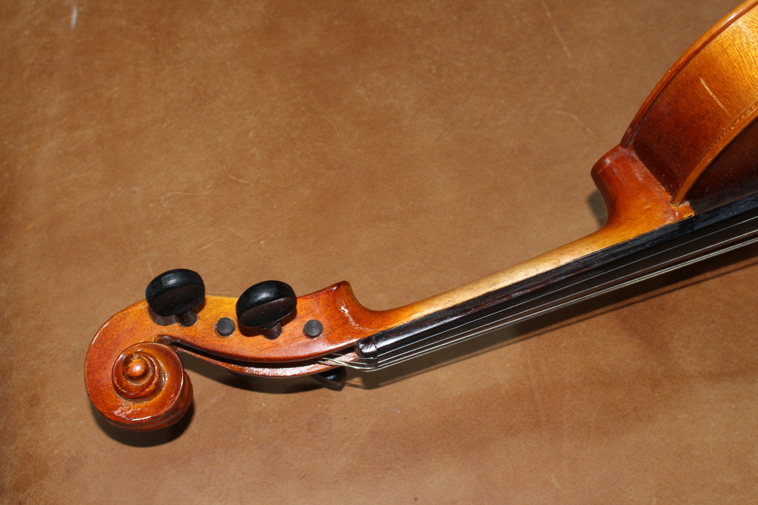 Two cased violins with bows (one 3/4 size). Condition: 3/4 violin in fairly poor condition. - Image 11 of 14