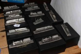 Collection of fourteen Royal Hampshire named locomotives with boxes.