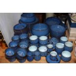 Denby Midnight table ware of over 80 pieces; comprising, 12 X 26cm plates, 8 X 21cm plates,