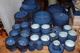 Denby Midnight table ware of over 80 pieces; comprising, 12 X 26cm plates, 8 X 21cm plates,