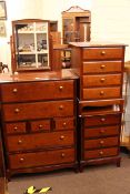 Stag Minstrel chest of four large and three small drawers, 112cm by 82cm by 47cm,