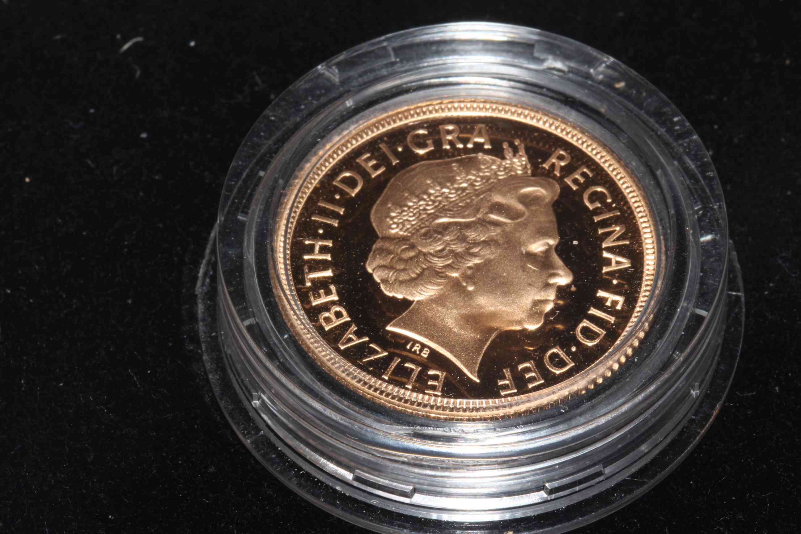 1999 gold proof sovereign, with certificate and numbered 8708. - Image 2 of 2