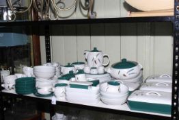 Good Denby Greenwheat 80 piece service, comprising; 4 X 28cm covered tureens,